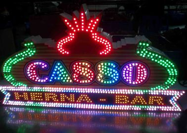ビルディング/LED を広告するカジノの装飾は単一色ランプ 9mm によって 12mm に署名します