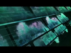 柔軟な透明LEDディスプレイパネル ガラスの窓 アレッシブLED透明フィルムスクリーン