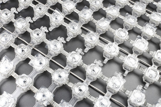 Miracle Bean Outdoor Led Mesh Curtain Waterproof IP67 DC24V DMX512 P62.5 RGB Flexible