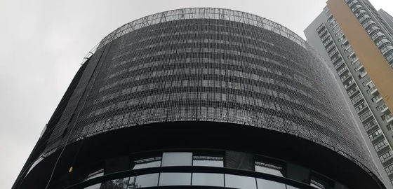 Outdoor Advertising Flexible LED Mesh Screen 30mm DMX512 RGB LED Net Screen