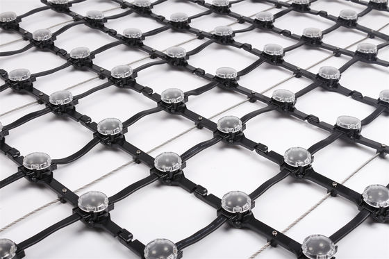 DMX512 75W RGB LED Mesh Curtain DC12V Application For Interior And Outdoor