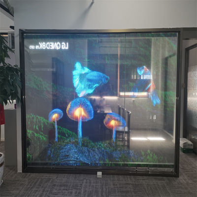 High Transparency P4 240*960 LED Transparent Film Screen For Indoor Glass Window