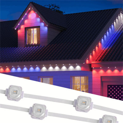 DC12V SMD5050 IP67 100ft with 72 Smart Eave Lights RGBW IC LED Point Lights Outdoor Waterproof Holiday Christmas Decoration
