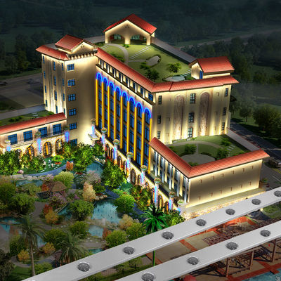 Outdoor LED Pixel Point Light Aluminum Channel Profile Track 50mm Diameter IP67 Waterproof Building Lighting