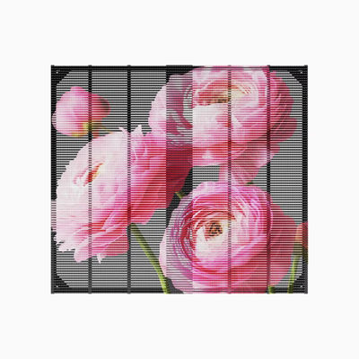 Full Color High Brightness Ceiling Transparent LED Grille Screen P2.6 Indoor Outdoor Interactive Advertising