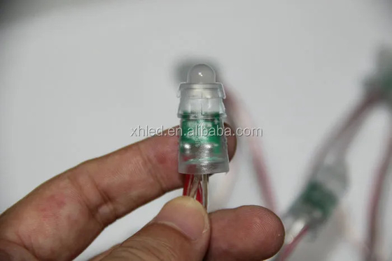 DC12V 0.2W IP67 LEDピクセル ライト クリスマス ツリーのための単一色の9mm露出されたひも