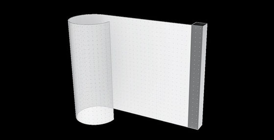 Ultra Thin Flexible DC5V P20 LED Transparent Film Screen SMD2121 With Lifespan 100000hs