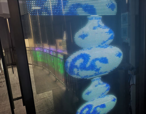P10 透明 LED ディスプレイ スクリーン フルカラー 高明るさ 建物のガラス窓
