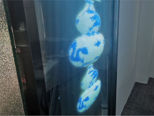 室内カーテン 窓 テレビ ガラス 透明 LED スクリーン P16 固定装置 3906Dot/M2