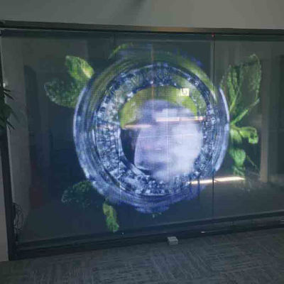 柔軟なLED透明フィルムスクリーン 広告用LEDパネルの安装