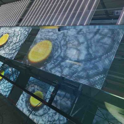 トランスペアレントLEDスクリーン 店舗 グラス アレッシブ 壁 室内 柔らかいフィルム LEDスクリーン