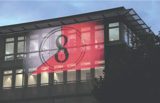 Flexible Transparent Mesh LED Screen with CE RoHS Certification and P100 Pixel Pitch