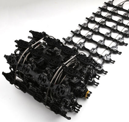 Outdoor Waterproof IP67 DC24V DMX512 P62.5 RGB Flexible Led Mesh Curtain