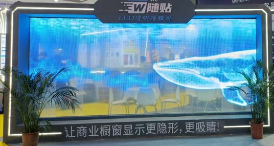 P6 室内ビデオ壁のための超スリム透明LEDフィルム PCBボードRGB DC5Vで簡単にインストール