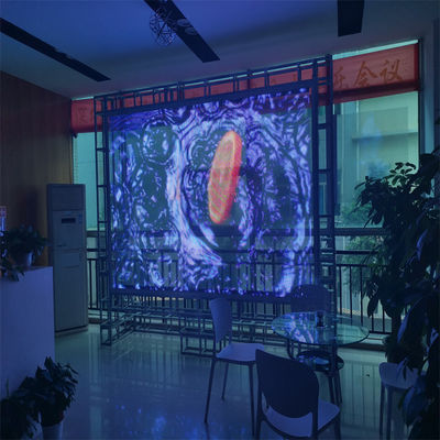 P6 DC5V WE1314 RGB 16bit LED透明フィルムスクリーン 広告用ビデオ壁ディスプレイ