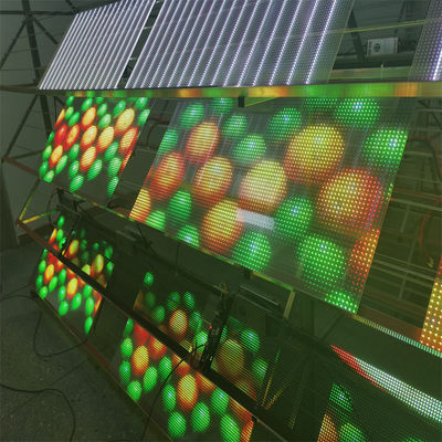 RGB カラー LED 透明フィルムスクリーン 室内 / 室外 ディスプレイ ビデオスクリーン