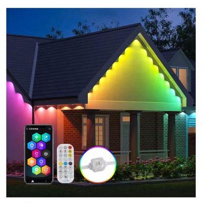 Decorative Waterproof Outdoor Smart Pixel Led Eaves Light RGB Controller Permanent Roof Lighting Point Light