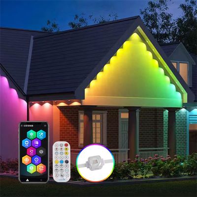 CE Certified RGB Point Light Source LED Eave String Lights for Christmas Decorations