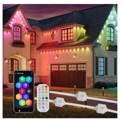 PC シェル 屋外窓灯 IP67 WIFI コントロール 20*12.5mm DC12V/24V アプリ RGB 屋外用の恒久灯
