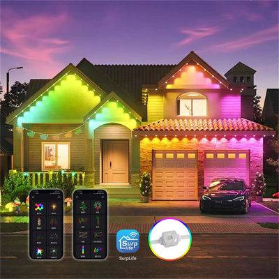 Permanent Outdoor RGBWIC LED Eave Lights Works With Alexa Google Home For Halloween Decor Christmas Lights