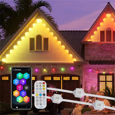 25MM RGB SMD5050 1.5W DC24V アルミニウムトラック 屋外家用灯具 Ip67 Rgbw LED Rgbic 恒久的なクリスマス 屋外灯具