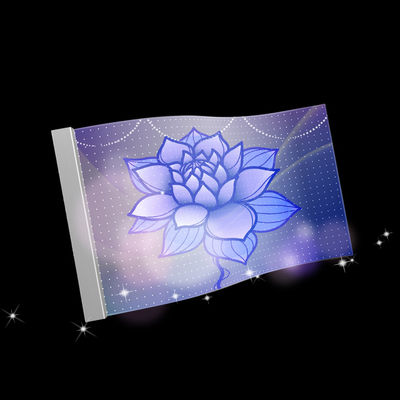 超薄 柔軟性 粘着性 LED 透明フィルムスクリーン グラスビデオ壁