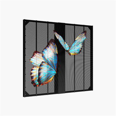 Outdoor Transparent LED Mesh Display – Waterproof Full Color Grille Screen