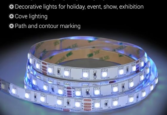 Dimmable Flexible LED Strip Lights High Brightness RGB/Single Color Tape Light for Home Party Decoration