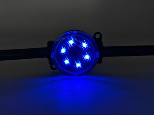 24V IP67防水 50mm LEDドットライト DMX512制御付き 屋外ファサード照明用
