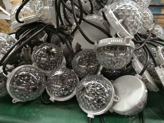 100mm 24V 防水 RGB 制御可能な LED 点灯 PC 素材 商業用建物外装用 屋外景観照明ランプ