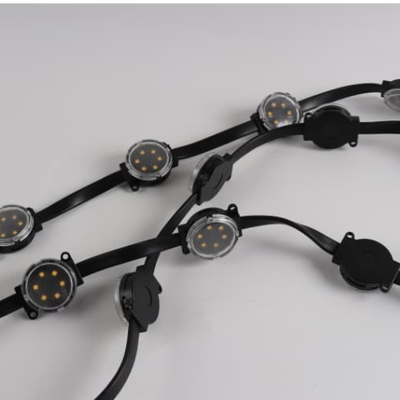 DC24V 50mm SMD3535 LED Point Light 6LEDs IP67 Waterproof DMX512 Addressable Pixel for Outdoor Matrix Display Screen