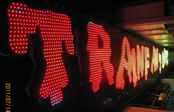 Outside Programmable Advertising LED Signs with Power Controller for Amusement Park